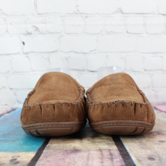 LL BEAN Wicked Good Shearling Moc Slippers Size 12 - Picture 4 of 9